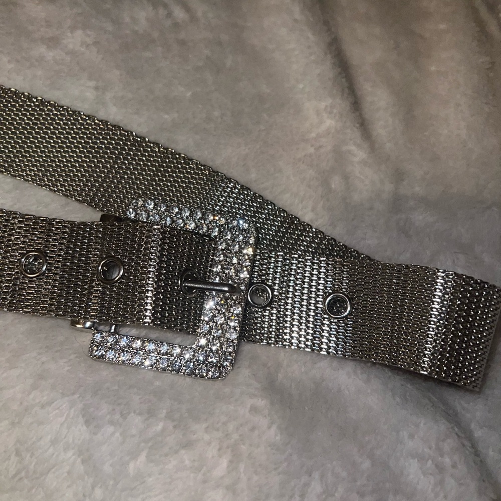 Zara Silver Rhinestone Belt - Picture 2 of 8